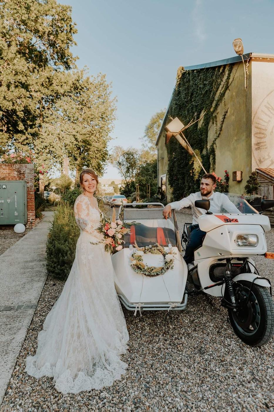 Voiture ancienne pour un mariage champetre