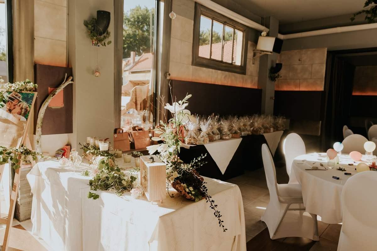Table de reception pour un mariage champetre