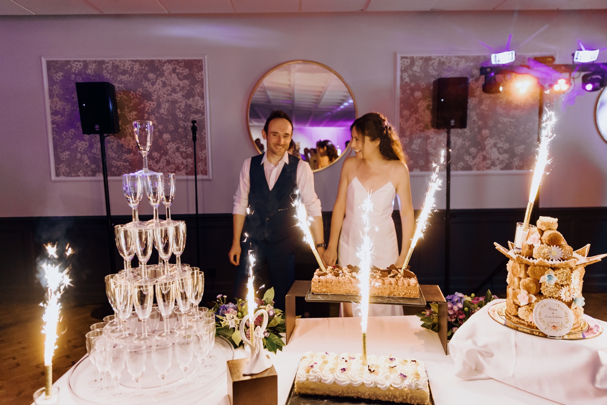 A joyful château wedding reception