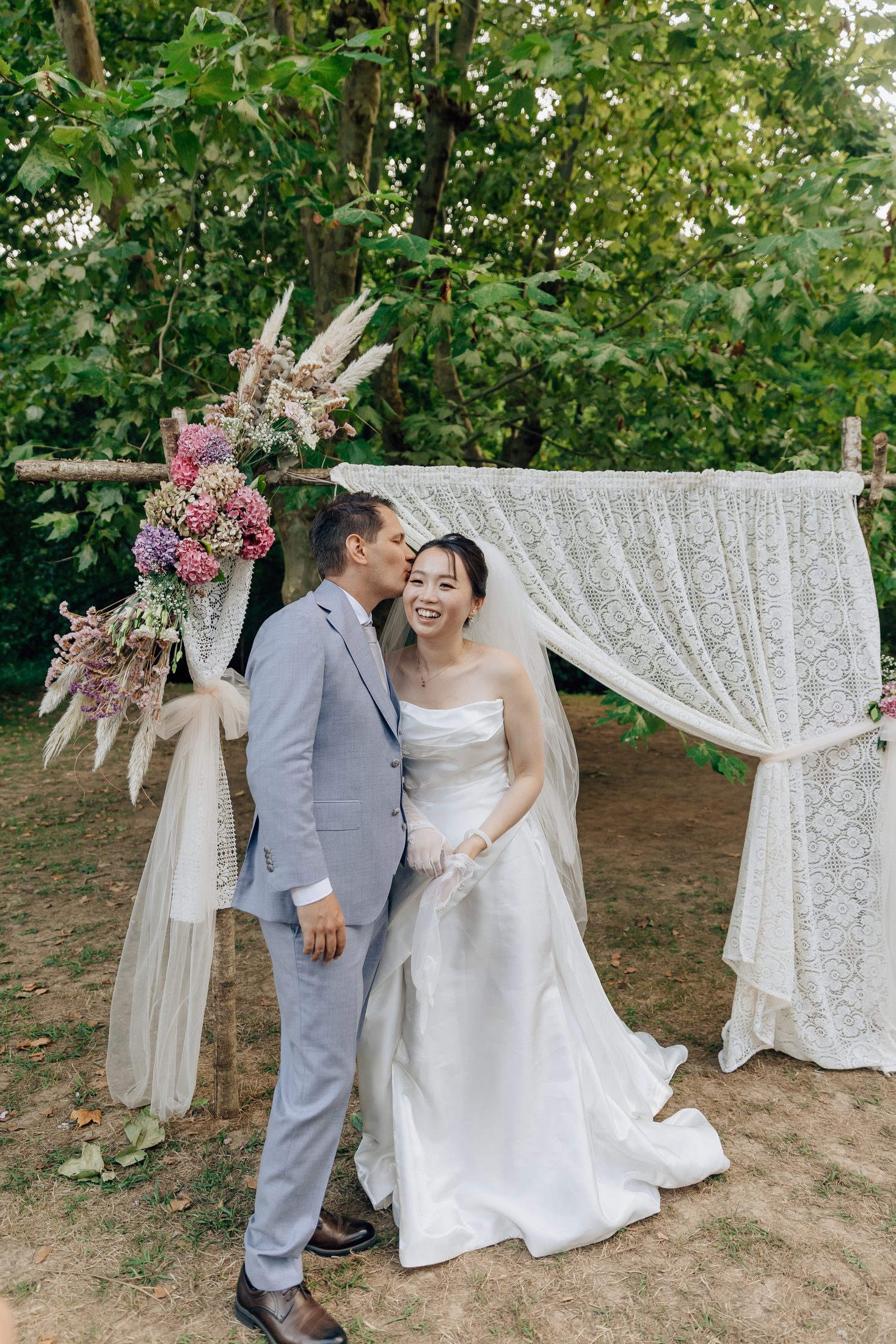 Mariage champêtre de Zhiyao et Benoit à La Bastide-Clairence au Pays Basque