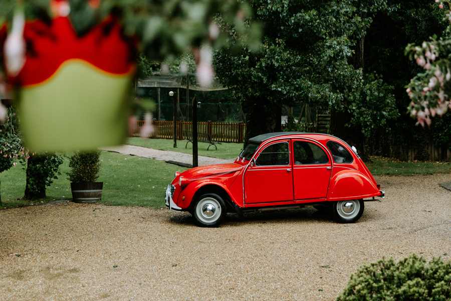Detail de voiture ancienne pour mariage