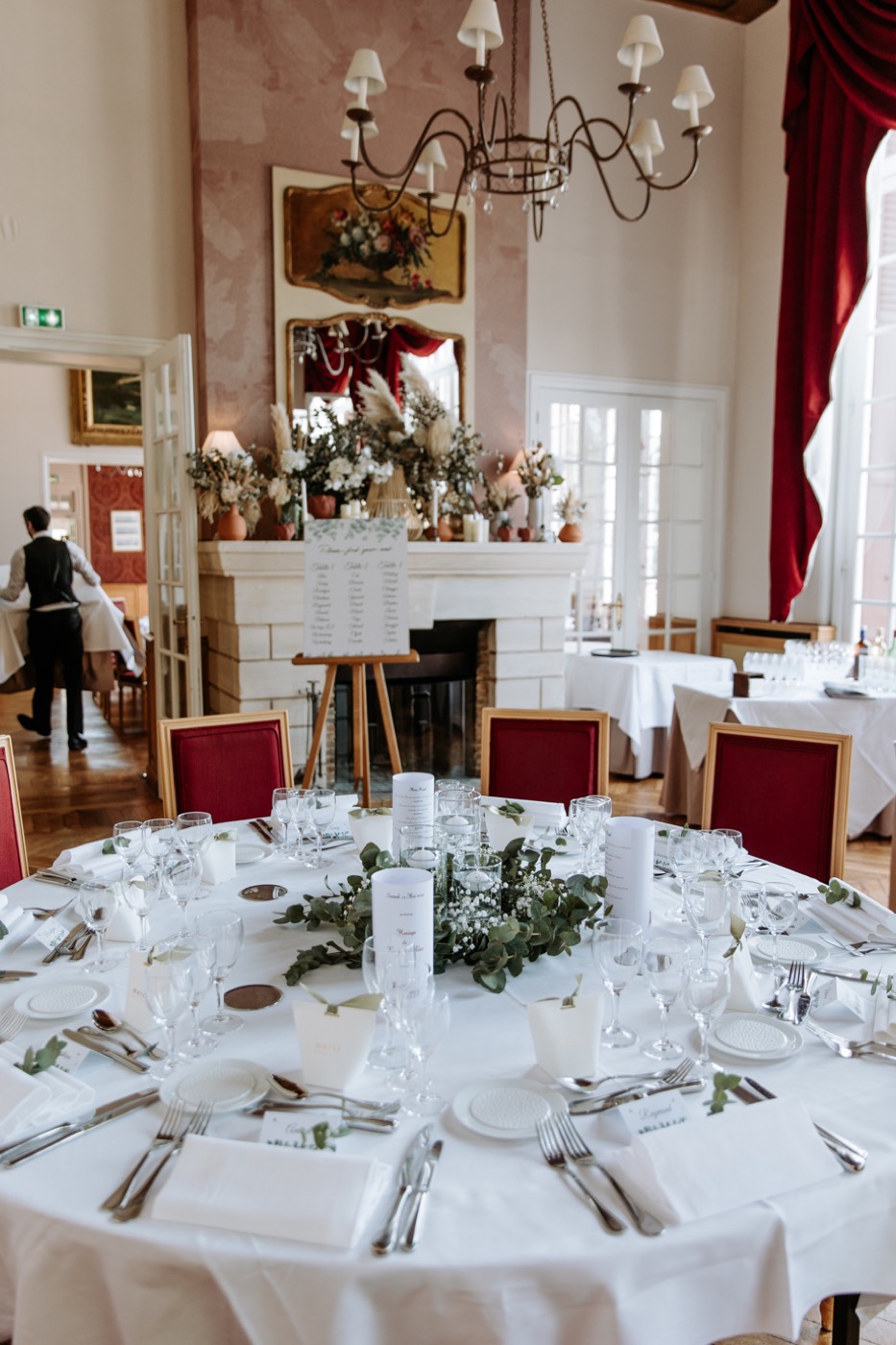 Decoration de table mariage au Château de la Tour